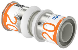 Uponor S-Press Plus koppeling - pers x pers - 20mm x 20mm - ppsu - Kiwa