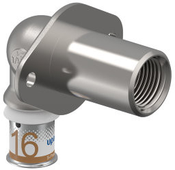 Uponor S-Press Plus muurplaat wanddoorvoer - pers x filetage femelle - 16mm x 1/2" - Smart Aqua - Kiwa