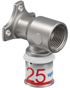 Uponor S-Press Plus muurplaat - court model - filetage femelle x pers - 3/4" x 25mm - Smart Aqua - Kiwa