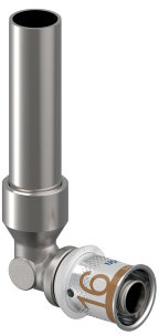 Uponor S-Press Plus overgangs knie - spie x pers - 15mm x 16mm - L = 150mm - Smart Aqua - Kiwa 