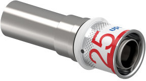 Uponor S-Press Plus overgangs koppeling - spie x pers - 22mm x 25mm -  messing - Kiwa