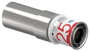 Uponor S-Press Plus overgangs raccord - spie x pers - 28mm x 25mm - laiton - Kiwa