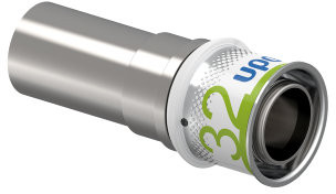 Uponor S-Press Plus overgangs raccord - spie x pers - 28mm x 32mm - laiton - Kiwa