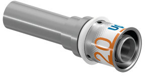 Uponor S-Press Plus perskoppeling avec koperovergang - pers x pers - 12mm x 16mm - laiton - Kiwa