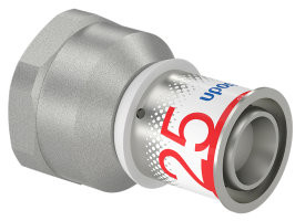 Uponor S-Press Plus schroef raccord - filetage femelle x pers - 1" x 25mm laiton - Kiwa
