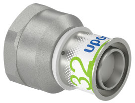 Uponor S-Press Plus schroef raccord - filetage femelle x pers 1-1/4" x 32mm - laiton - Kiwa