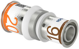 Uponor S-Press Plus verloop koppeling - pers x pers - 20mm x 16mm - messing - Kiwa