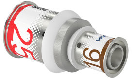 Uponor S-Press Plus réduction raccord - pers x pers - 25mm x 16mm laiton - Kiwa