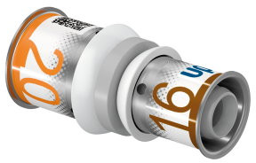 Uponor S-Press Plus verloop koppeling - pers x pers - 20mm x 16mm - ppsu - Kiwa