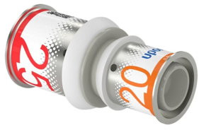 Uponor S-Press Plus verloop koppeling - pers x pers - 25mm x 20mm - ppsu - Kiwa