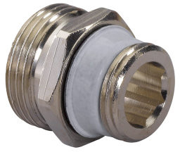 Uponor S-Press radiator aansluit nippel - buitendraad x buitendraad euroconus - 1/2" x 3/4" afbeelding