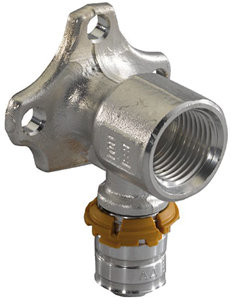 Uponor MLC pers-muurplaat kort model - pers x binnendraad - 14mm x ½"
