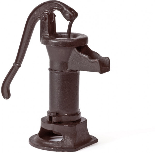 Nostalgische handzwengelpomp avec voetflens  - vert - 40cm