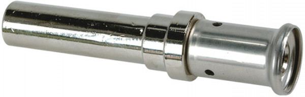 Henco - Koppeling - pers x knel - 26mm x 22mm - messing vernikkeld 