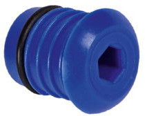 Henco - afsluitplug - 26mm - blauw - kunststof