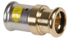 Henco - overgangs raccord - gas - pers x pers - 16mm x 15mm - laiton