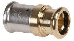 Henco - overgangs raccord - pers x pers - 16mm x 15mm - laiton