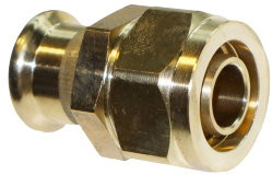 Henco - overgangs raccord type 38P - pers x knel - 26mm x 22mm - laiton
