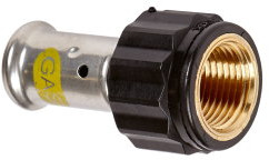 Henco - schroef koppeling - gas - pers x binnendraad - 16mm x 1/2" - pvdf afbeelding