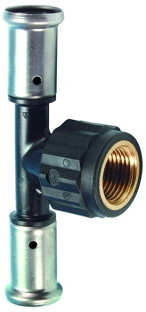 Henco - schroef Raccord en T 90° - pers x filetage femelle x pers - 40mm x 1-1/4" x 40mm - pvdf