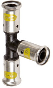 Henco - Raccord en T 90° - gas - pers x pers x pers - 26mm x 26mm x 26mm - pvdf
