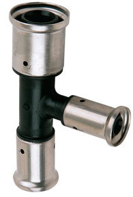 Henco - réduction Raccord en T 90° - pers x pers x pers - 26mm x 20mm x 20mm - pvdf
