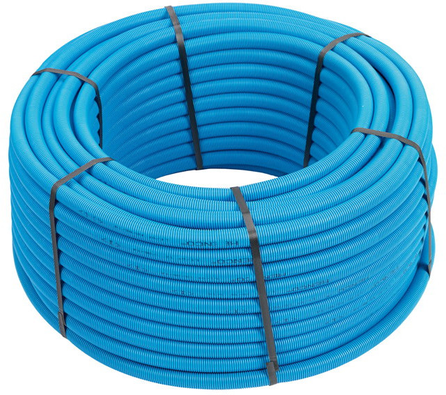 Henco - meerlagenbuis - in blauwe mantelbuis - 16 x 2mm - PE - Rol 25 m