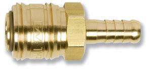 Euroline - Snelkoppeling met slangtule - Steek - 8mm - messing