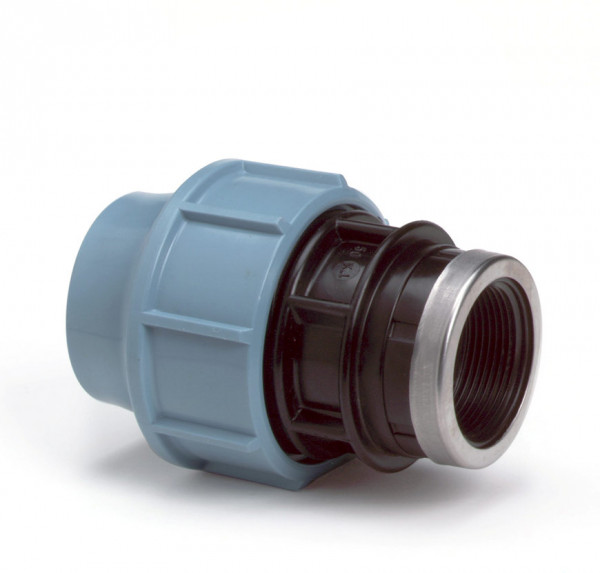 Schroefbus voor PE/tyleen - 63 mm x 2” binnendraad - 16 bar