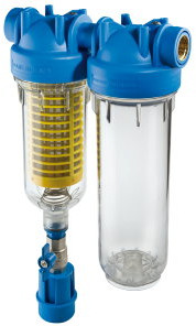 Atlas Filtri - vloeistof filter - zelfreinigend - type Duo HYDRA RAH OT - binnendraad x binnendraad - 1" x 1" - messing