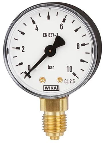 Manometer 63mm Onder Aansluiting 0-4 Bar