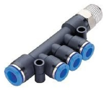 Verloopkoppeling G1/4"-4-4-4-8 afbeelding