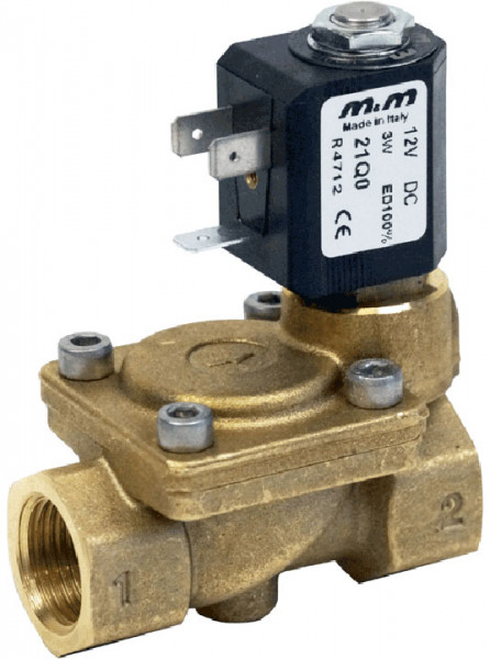 Électrovanne bistable 2 voies NC G1/2" - 0,3-5 bar