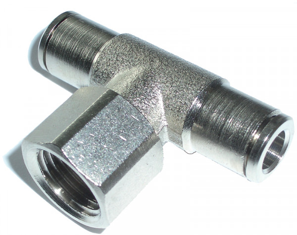 TEE Opschroef Koppeling Insteek Draaibaar 8 mm x G1/8