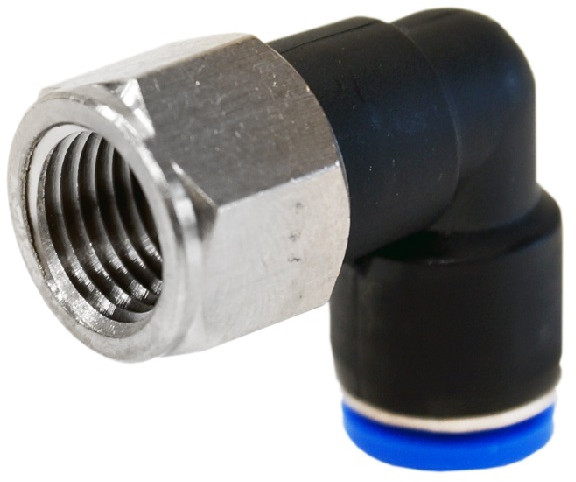 Knie steelnippele opschroef koppeling insteek 10 x G3/8" (PLF 10G03)