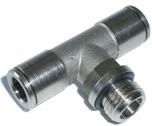 TEE Inschroef Koppeling Insteek Draaibaar 4 mm x G1/8