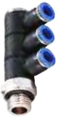 3-voudige koppeling 6mm x G1/8