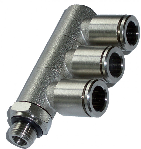 Push-in fitting dubbele banjo