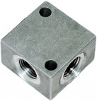 Aluminum distribution block 8-fold G1/4" (8 x M5)