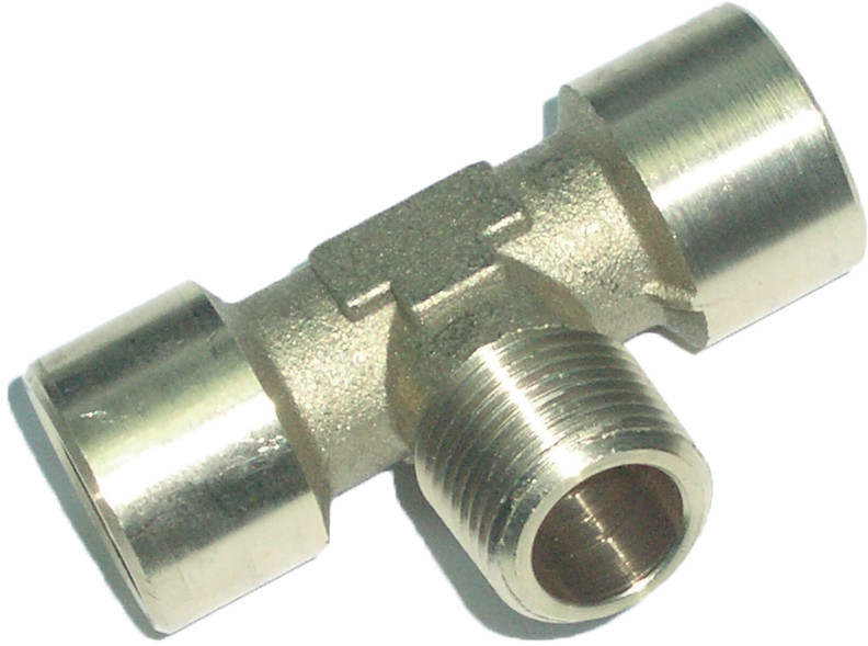 TEE-F.M.F. R1/4" x G1/4" BLANK messing