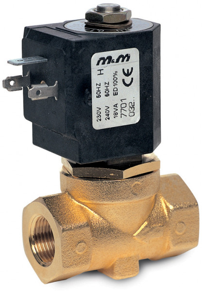 Magneetventiel 2/2-weg indirect werkend G3/8" NC MS/FKM DN10,5 Druk:0,1 - 16-ac/7-dc