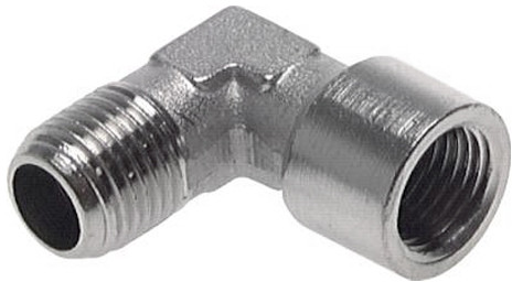 Knie-F.M. G1/4" bi. R1/4" bu RVS afbeelding