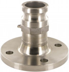 Camlock type E - mannelijk met slangtule - RVS 316 - 1-1/2" - DN40 - E150 - PFA wit gecoat