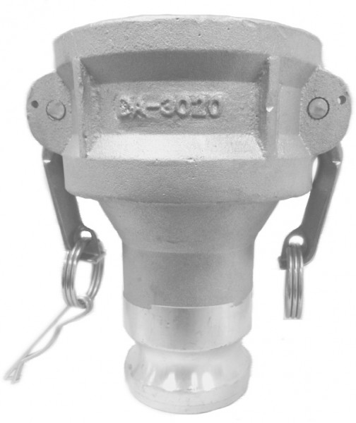 Raccord Camlock - réduction mâle vers femelle - aluminium - 2" - DN100