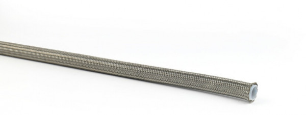 Teflon slang (Glad) - RVS omvlochten - Voedselslang - 6mm (Rol 100m) - FDA 21 CFR 177.1550