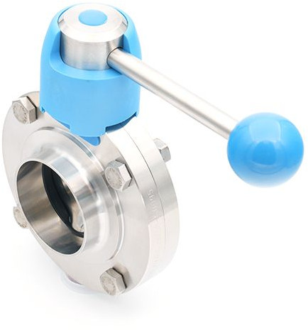 Melkkoppeling - Zuivelkoppeling - DIN 11851 - Vlinderklep - Draadstuk x Puntstuk - 2" - RVS 316 - Afdichting Silicone afbeelding