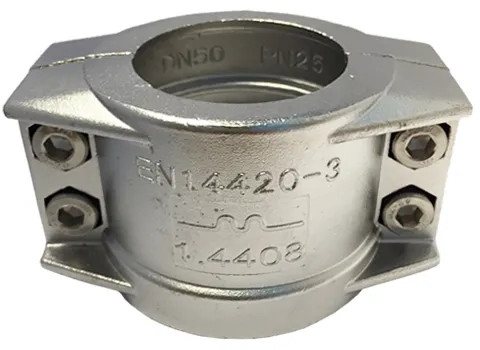 Klemschaal set - RVS - 75x8 - (Klembereik: 89-93mm) afbeelding
