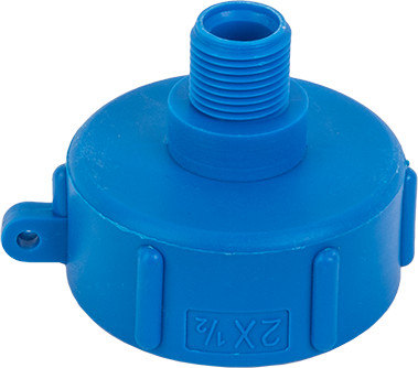 IBC adaptateur - filetage femelle x réducteur filetage mâle - S60x6 x 1/2" - Plastique