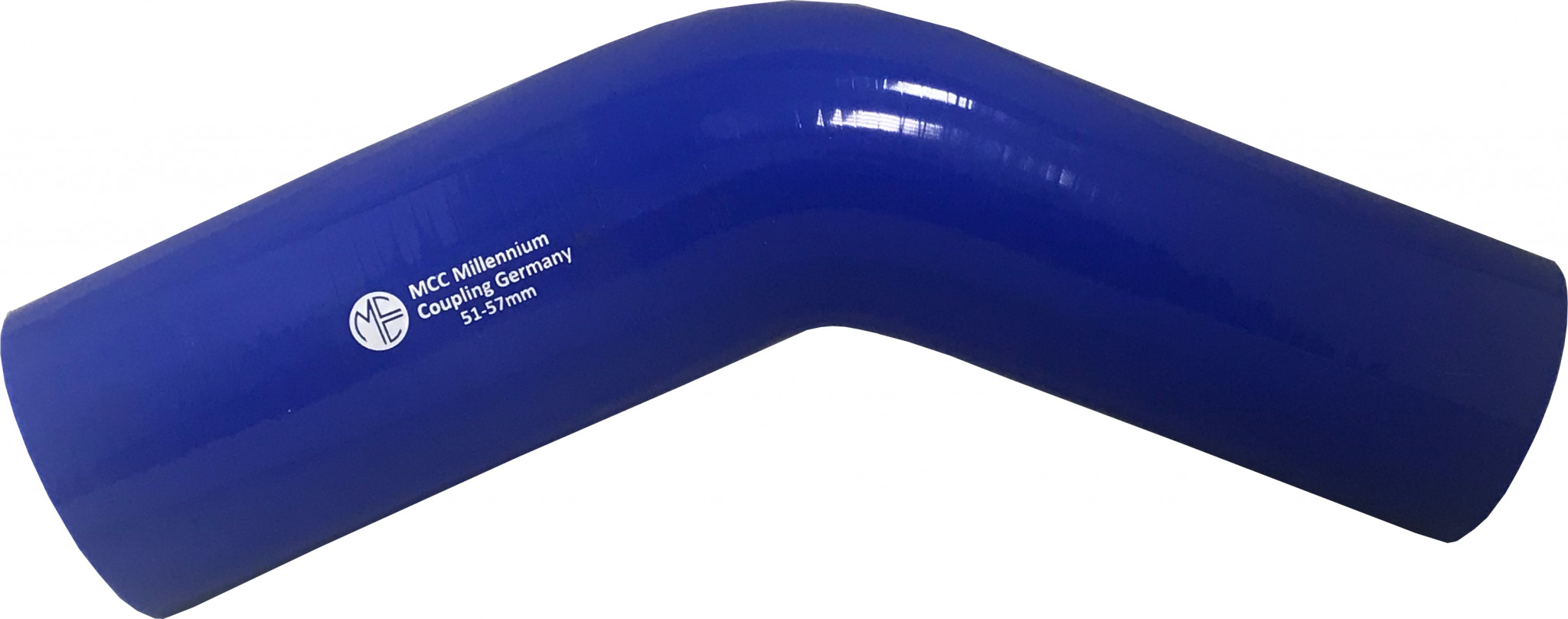 Siliconeslang - Bocht 45� - Pootlengte 200mm - 10mm - Blauw