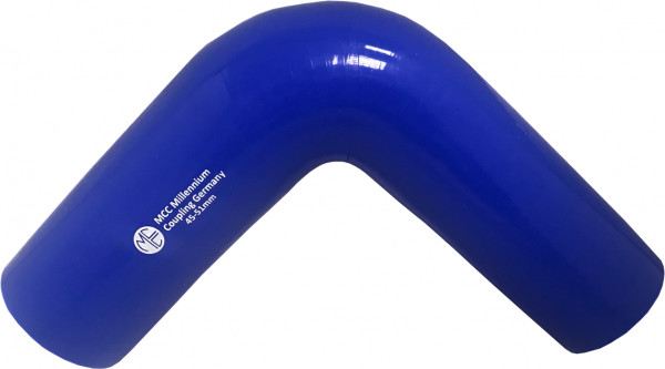Tuyau silicone - Réducteur Coude 90° - 80 x 90mm - Bleu